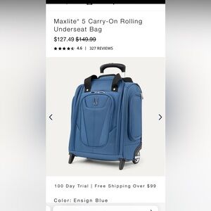 NEW IN BOX TravelPro MaxLite 5 Carry on Rolling Underseat bag
